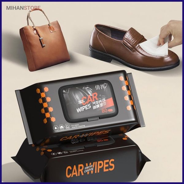 دستمال مرطوب خودرو و کفش (80 عددی)