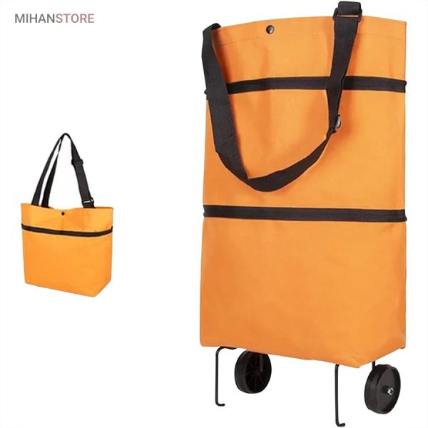 ساک خرید تاشو چرخ دار